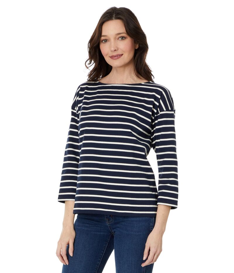 エルエルビーン レディース トップス シャツ L.L.Bean Heritage Mariner Boatneck 3/4 Sleeve Stripe Classic Navy/Sa ネイビー 6,636円