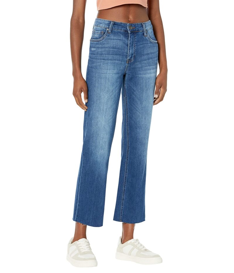 カットフロムザクロス レディース ボトムス デニムパンツ アンクル KUT from the Kloth Kelsey High-Rise Fab AB Ankle Flare Inset Leg in Royal Royal