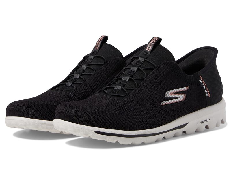 スケッチャーズ レディース シューズ スニーカー SKECHERS Performance Go Walk Travel Milan Hands Free Slip-Ins Black/Pink ブラック