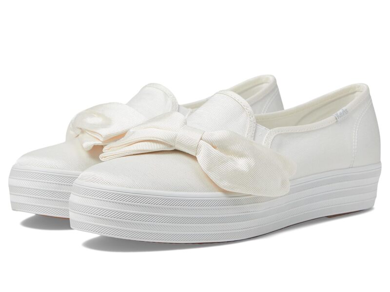 ケッズ レディース シューズ スニーカー Keds Triple Decker White Bow Celeb 白いこと
