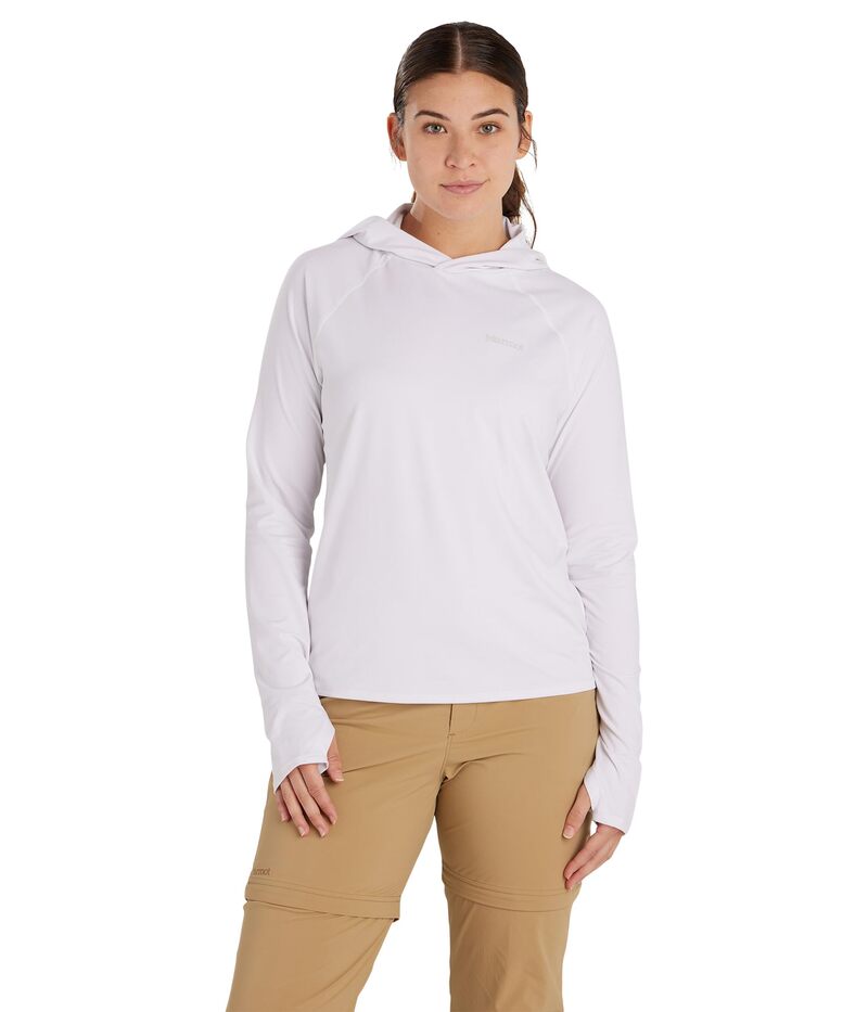 モルモット レディース アウター パーカー・スウェット プルオーバー Marmot Women\u0027s Windridge Hoody Performance Shirt White 白いこと