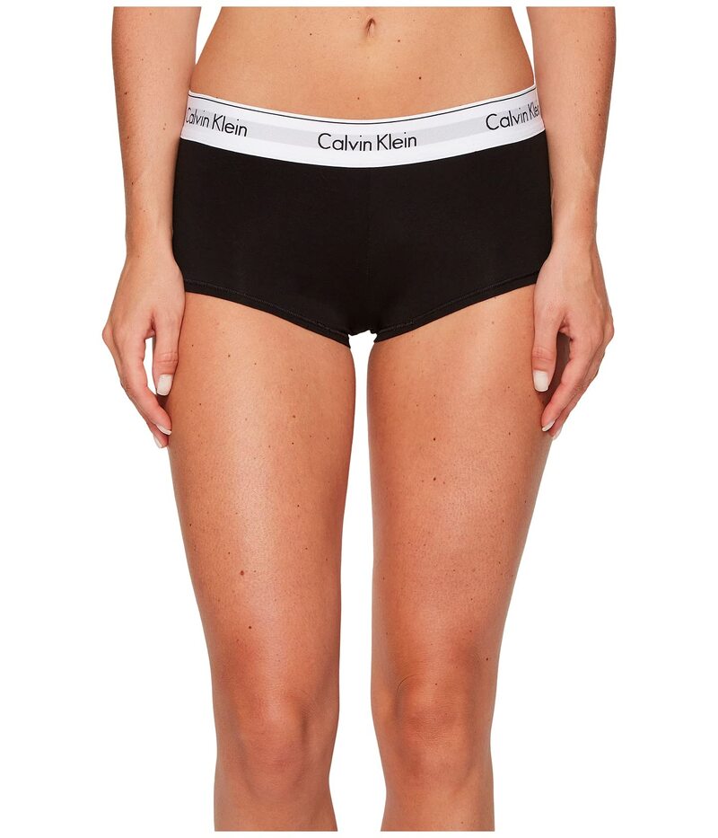 カルバン クラはたご屋 アンダー御召しもの レディース アンダー御召しもの ズボン下 綿織物 Calvin Klein Underwear Modern Cotton Boyshort Black 黒いこと