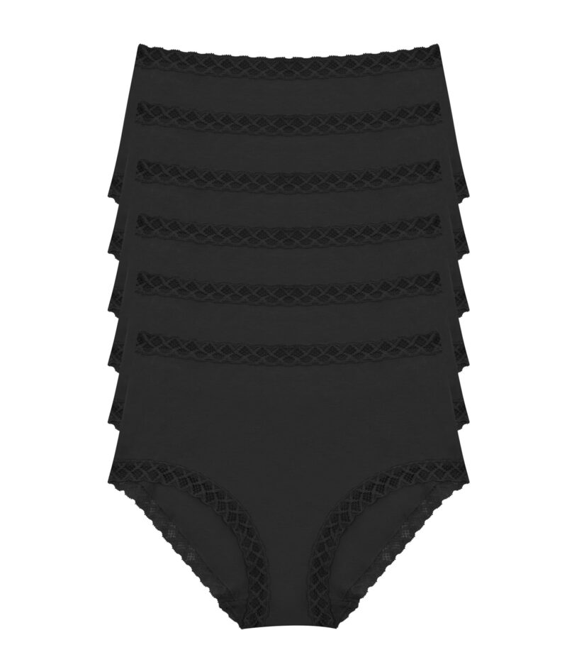 ナトリ レディース アンダー御召しもの ズボン下 Natori Bliss Full Brief 6 Pack Black 黒いこと