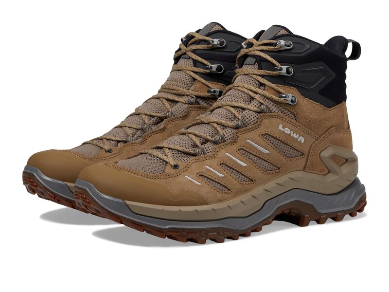 ロア メンズ シューズ ブーツ・レインブーツ Lowa Innovo Mid Dune/Grey 薄墨色