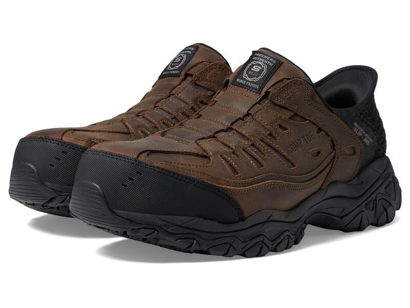 スケッチャーズ メンズ シューズ ブーツ・レインブーツ SKECHERS Work Holdredge - Ryker Comp Toe Brown ブラウン