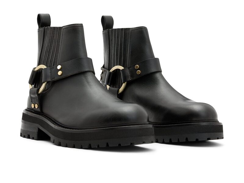 オールセインツ レディース シューズ ブーツ・レインブーツ AllSaints Maddie Biker Boots Black/Warm Bras ブラック