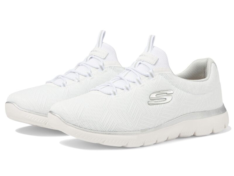 スケッチャーズ レディース シューズ スニーカー SKECHERS Summits Artistry Chic White Silver 白いこと