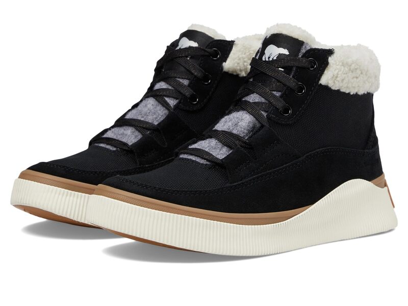 ソレル レディース シューズ スニーカー SOREL Out N About? IV Mid Sneaker Waterproof Black/Sea Salt 黒いこと