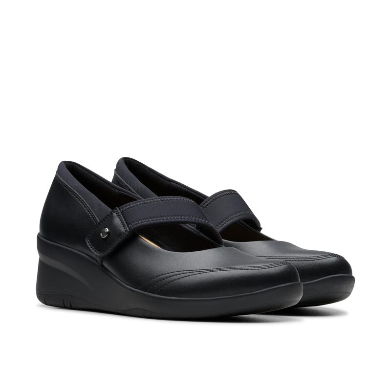 クラークス レディース シューズ ヒール Clarks Suttyn May Black Leather ブラック 22,480円