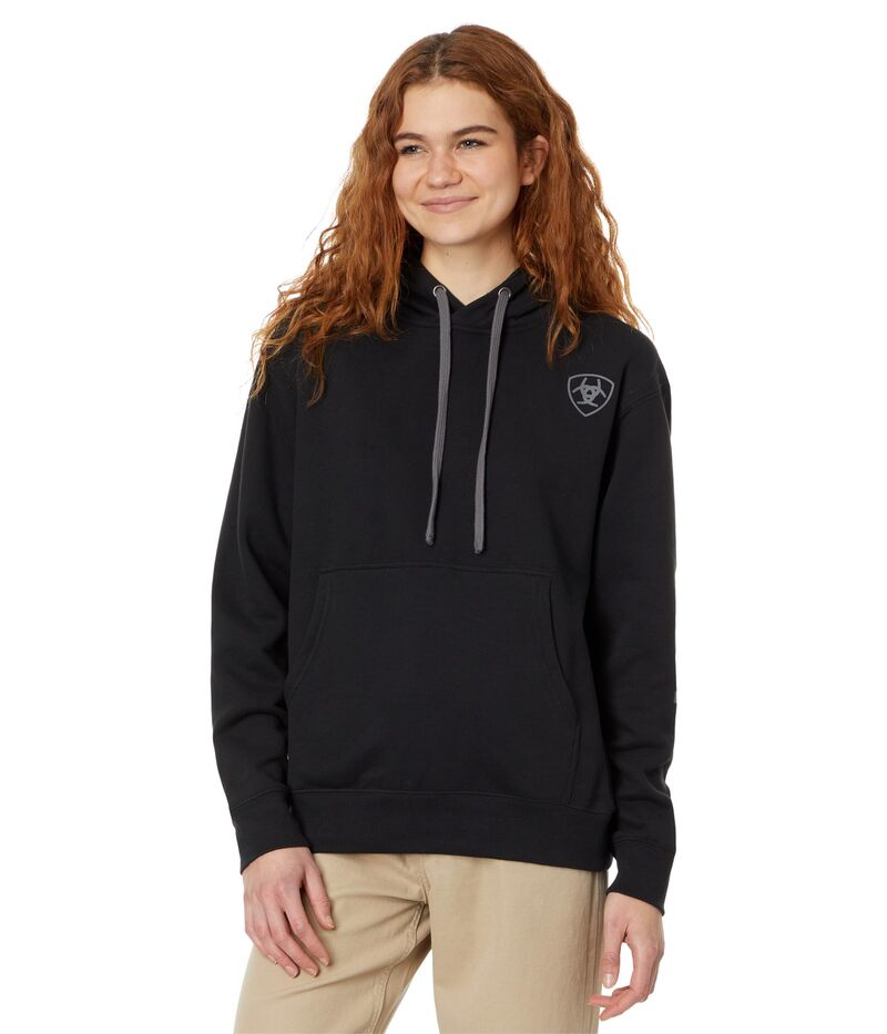 アリアト レディース アウター パーカー・スウェット ロゴタイプ AriatR Logo Hoodie Black 黒いこと