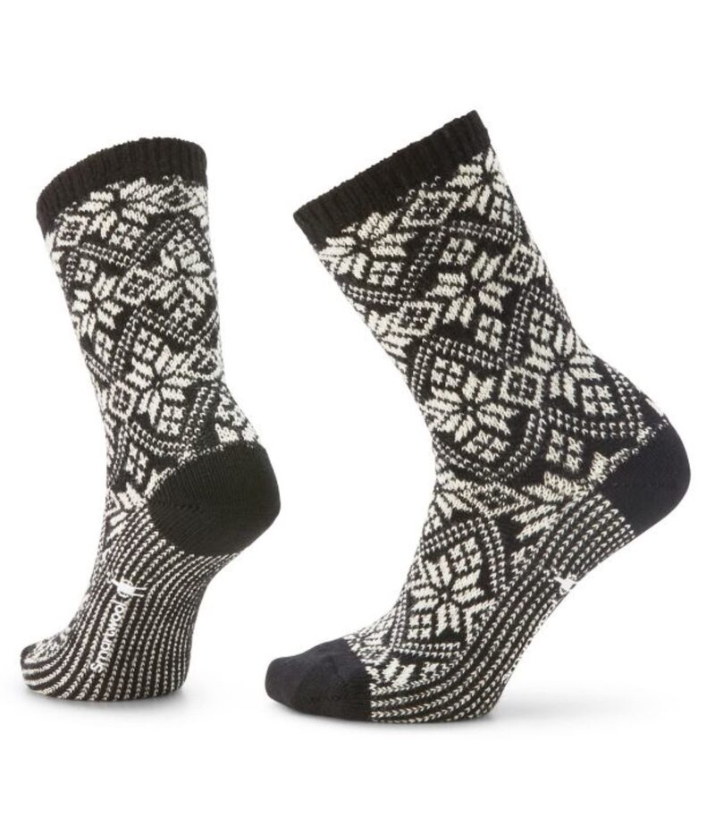 スマートウール レディース アンダーウェア 靴下 Smartwool Everyday Traditional Snowflake Crew Socks Black ブラック