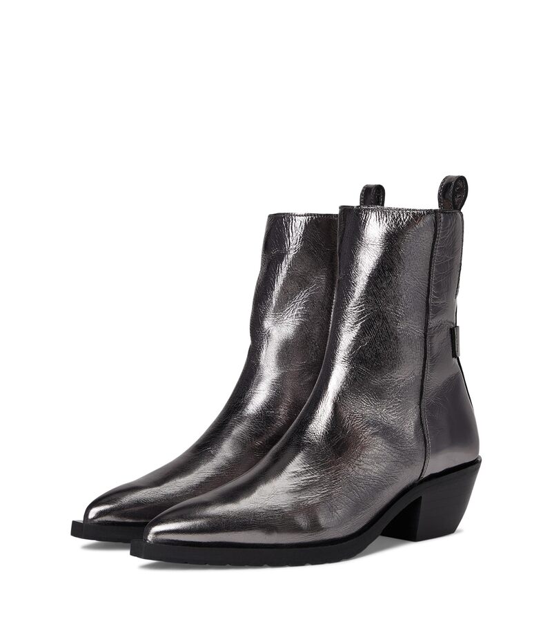 オールセインツ レディース シューズ ブーツ・レインブーツ トール AllSaints Bazely Metallic Boot Gunmetal Grey グレー