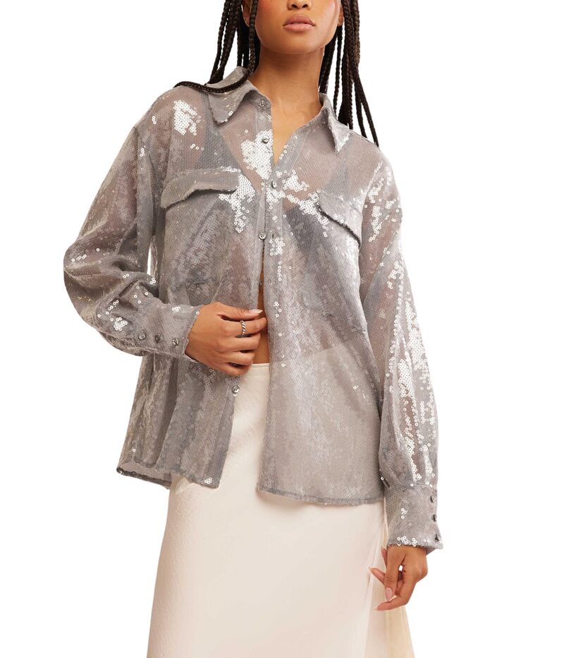 フリーピープル レディース トップス シャツ ダウン Free People Disco Margartia Button-Down Rocket