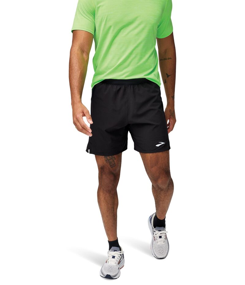 ブルックス メンズ ボトムス 二分の一ズボン下・さる股引き 遊撃手ズボン下 Brooks Journey 7\" Shorts Black 黒いこと"