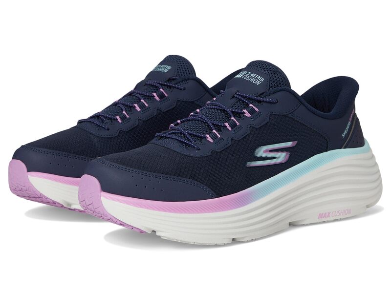 スケッチャーズ レディース シューズ スニーカー SKECHERS Max Cushioning Endeavour Cardova Hands Free Slip-Ins Navy/Purple 米国海軍