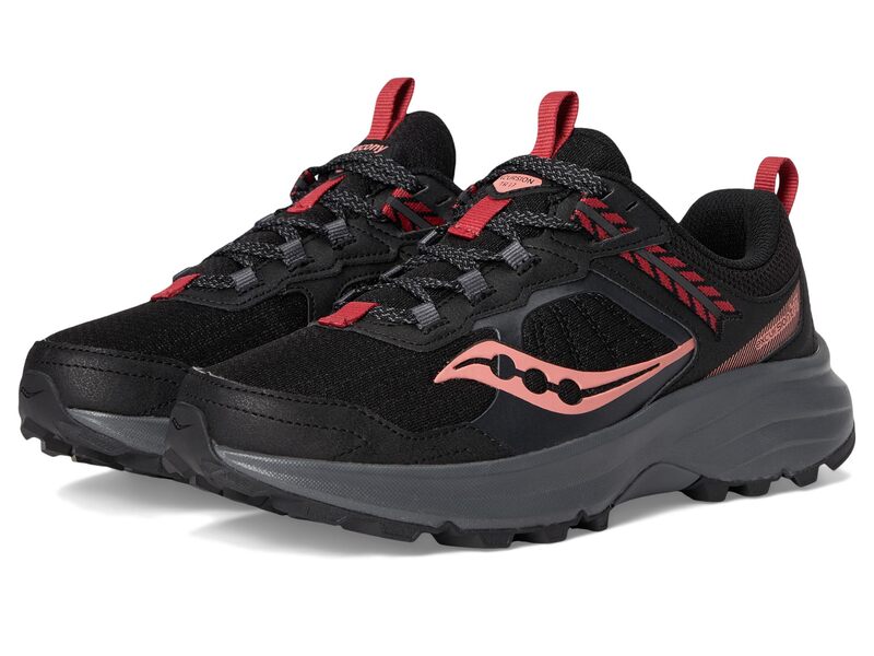 サッカニー レディース シューズ スニーカー Saucony Excursion TR17 Wide Black/Shadow 黒いこと