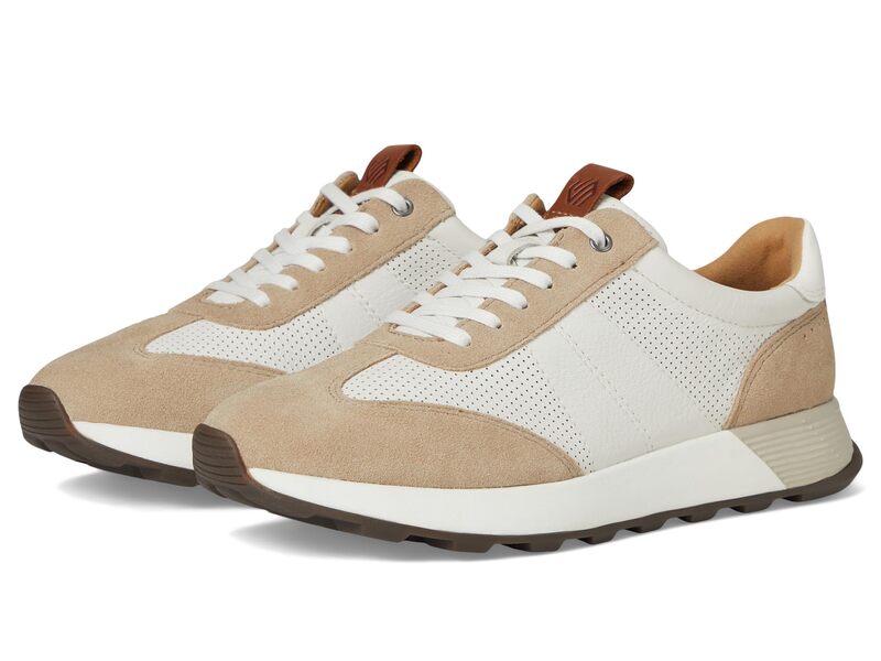 ジョンストンアンドマーフィー メンズ シューズ スニーカー Johnston & Murphy Kinnon T-Toe Sand Suede/Whit サンド