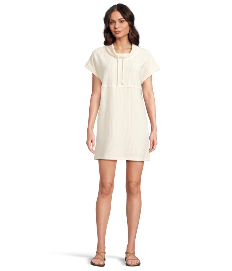 リラピー レディース トップス ワンピース Lilla P Roll Sleeve Seamed Dress Ecru エクリュ