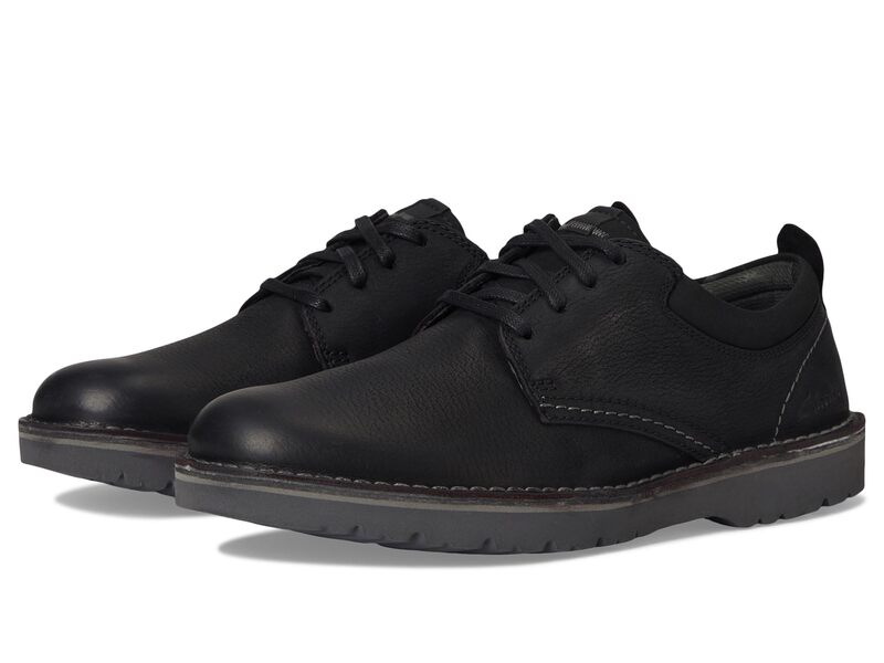 クラークス メンズ シューズ スニーカー Clarks Eastridge Low Black Leather 黒いこと