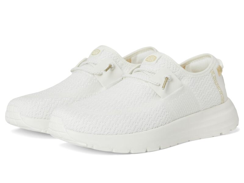 ヘイデュード レディース シューズ スニーカー メッシュ Hey Dude Sirocco Crochet Mesh White/Gold ホワイト