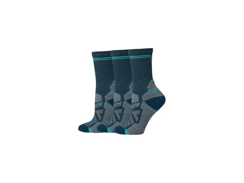 かっこ良い羊毛 レディース アンダー御召しもの ソックス Smartwool Hike Light Cushion Crew Socks Multipack Twilight Blue 青み
