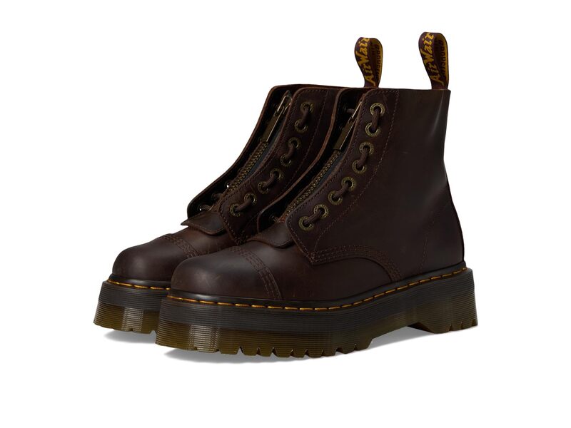 お医者さんマーチン メンズ シューズ ブーツ・レインブーツ プラットホームブーツ プラットホーム なめし革 Dr. Martens Sinclair Leather Platform Boots Dark Brown 赤銅色