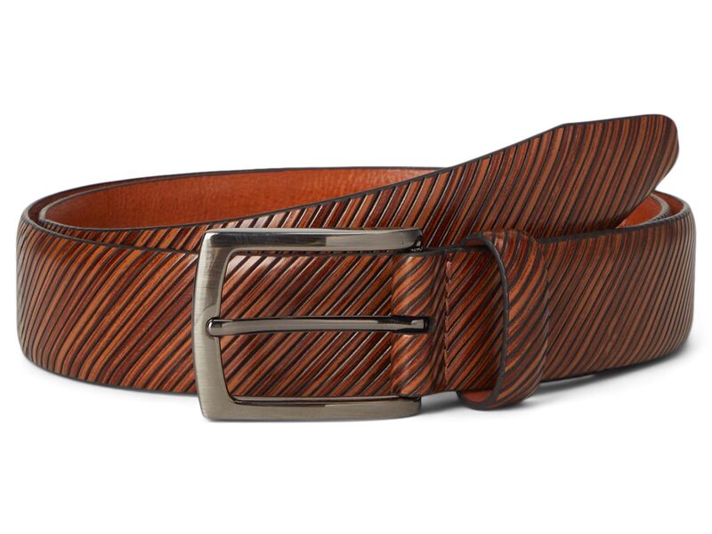 ジョンストンアンドマーフィー メンズ 付属品 胴締め Johnston \u0026 Murphy Diagonal-etched Belt Tan タン