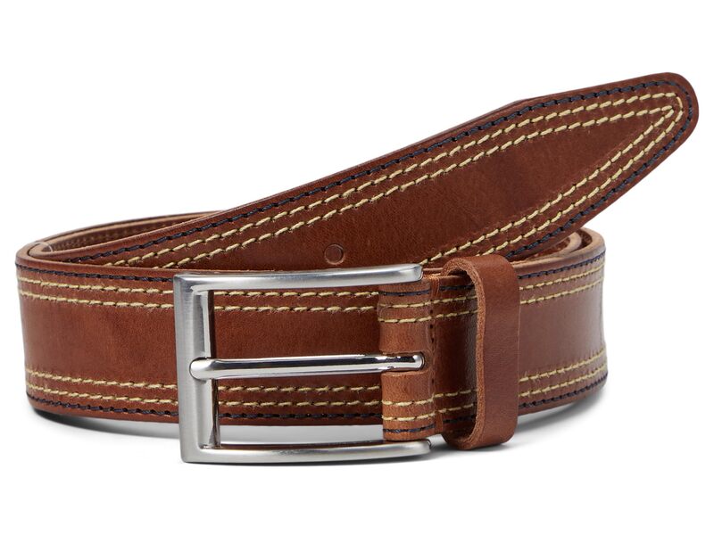 ジョンストンアンドマーフィー メンズ 付属品 胴締め 対照 Johnston \u0026 Murphy Triple Contrast Stitched Belt Tan タン