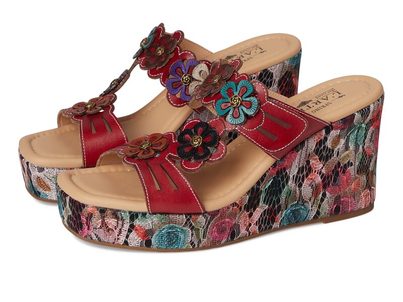 スプリングステップ レディース シューズ ヒール キャップ L'Artiste by Spring Step Caprice Red レッド
