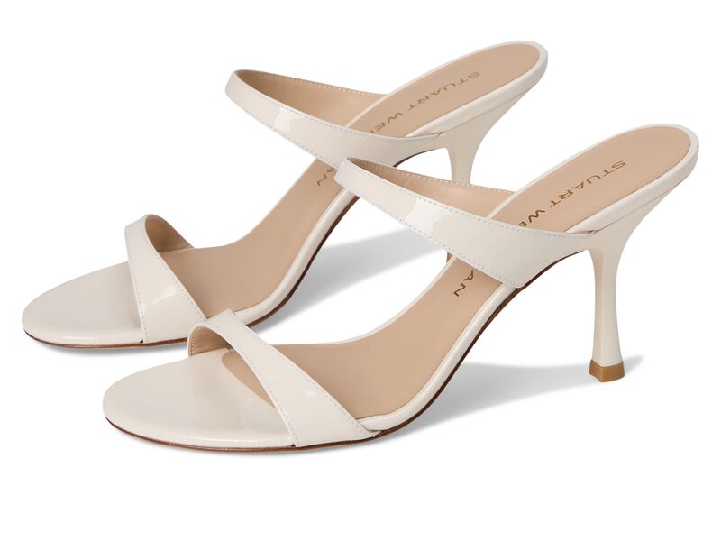 スチュアート ワイツマン レディース シューズ 踵 Stuart Weitzman Nudist Slide 85 Cream 皮膚軟化剤