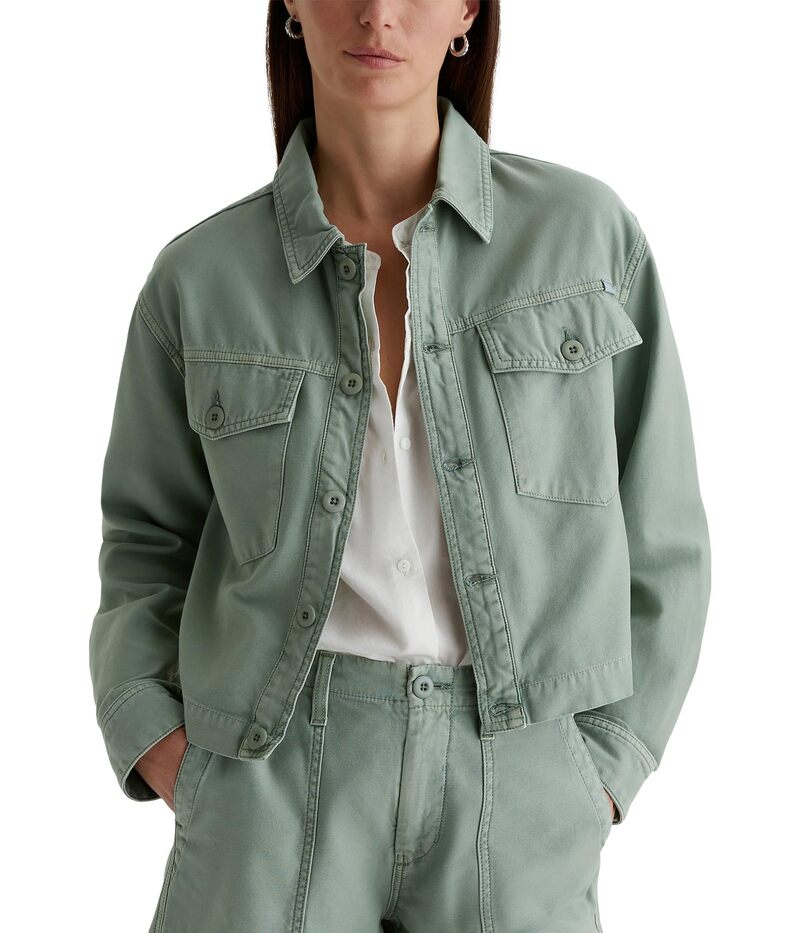 エージージーンズ レディース アウター コート シャツ ジャケット AG Jeans Valleta Utility Shirt Jacket Sulfur Matcha L