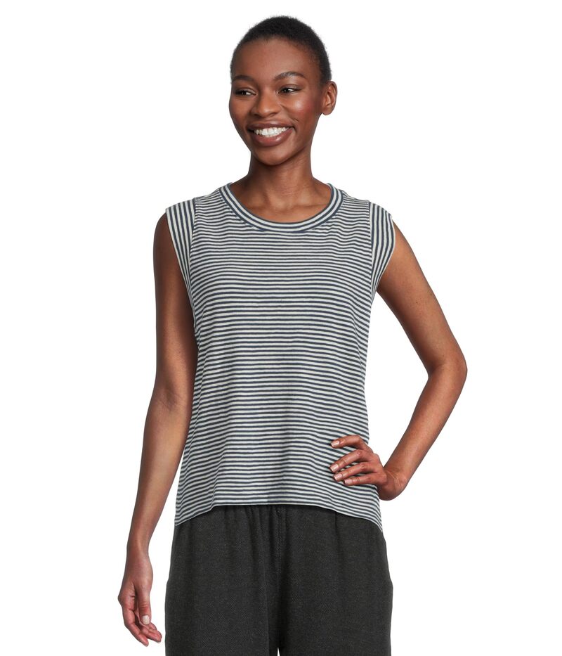 ファレティ レディース トップス シャツ Faherty Sunwashed Slub Muscle Tank Titan Stripe ストライプ