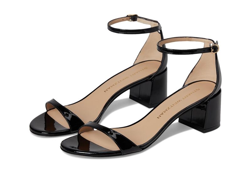 スチュアート ワイツマン レディース シューズ 踵 Stuart Weitzman Nudist Block 50 Black 黒いこと
