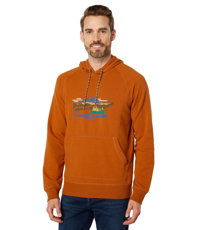 エルエルビーン メンズ アウター パーカー・スウェット グラフィック L.L.Bean Camp Hoodie Graphic Regular Russet Clay/Mou