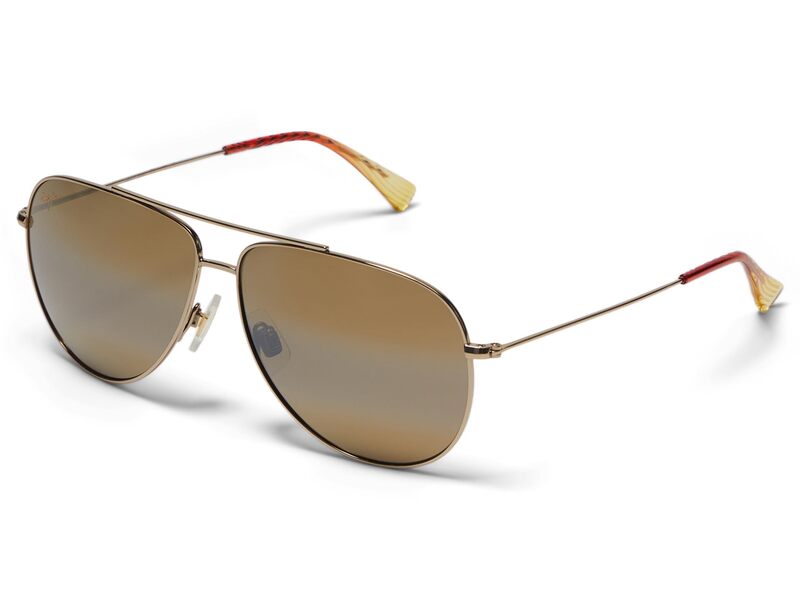 マウイ体操場 メンズ 付属物 サングラス・アイウェア Maui Jim Hauoli XL Shiny Light Gol バッグ・小物・ブランド雑貨-眼鏡・サングラス-その他