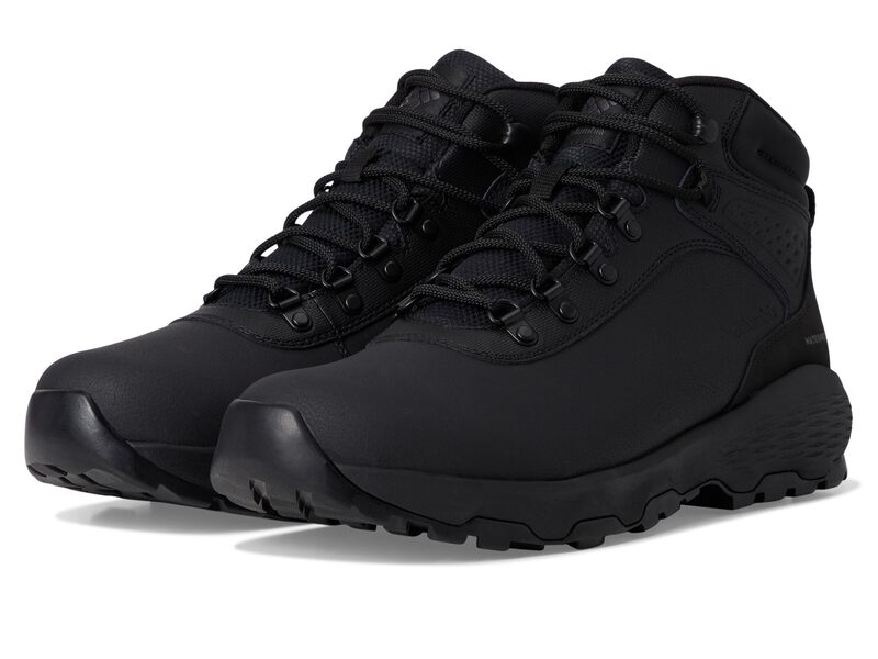 コロンビア メンズ シューズ ブーツ・レインブーツ レザー Columbia Newton Wander Leather Black/Shark ブラック
