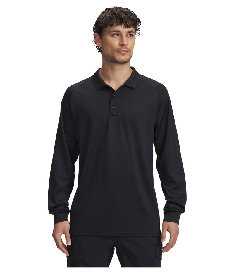アンダーアーマー メンズ トップス シャツ ポロシャツ Under Armour Tactical Performance Long Sleeve Polo Black/Black ブラック