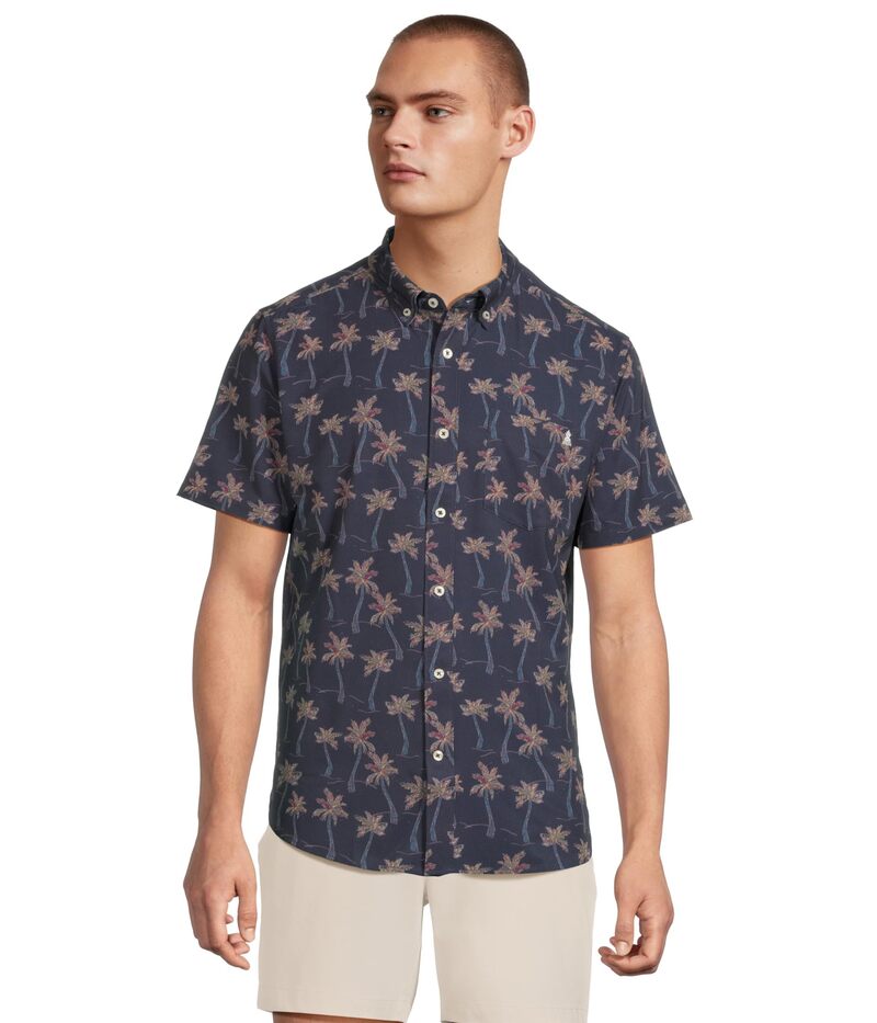 チャビーズ メンズ トップス シャツ Chubbies The Brushstroke Palms (Performance Friday Shirt) Navy ネイビー