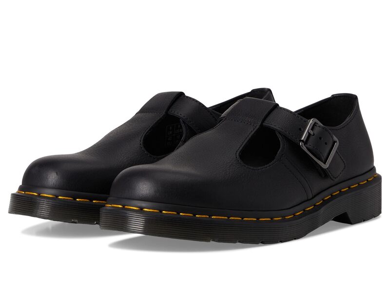 ドクターマーチン メンズ シューズ スリッポン・ローファー Dr. Martens Polley T Bar Shoes Black ブラック