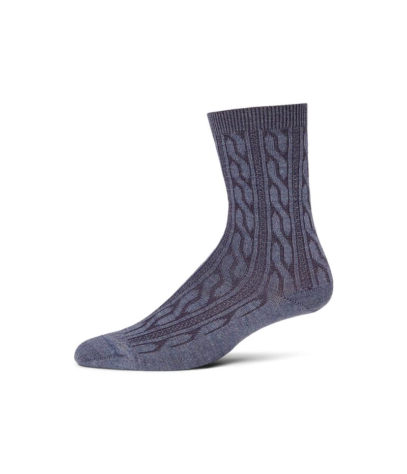 かっこ良い羊毛 レディース アンダーお召しもの ソックス Smartwool Everyday Cable Crew Socks Chalk Violet 車輪止め