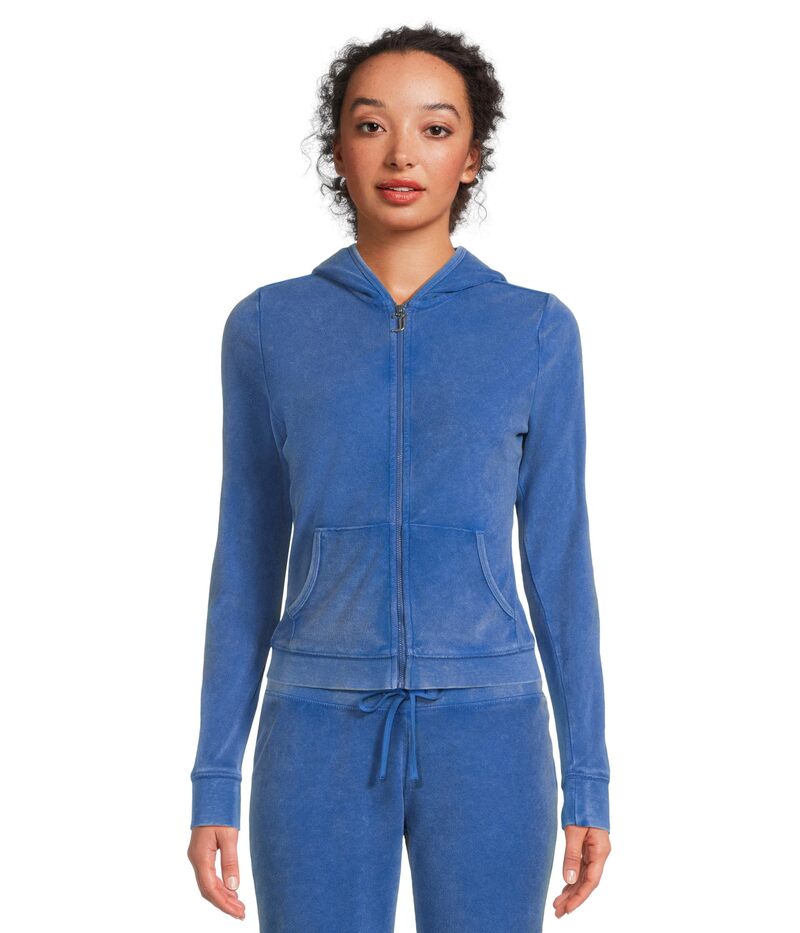 ジューシークチュール レディース アウター 厚地の外套 パイル 上衣 グラフィック Juicy Couture Washed Towel Terry Heritage Jacket With Graphic First Place