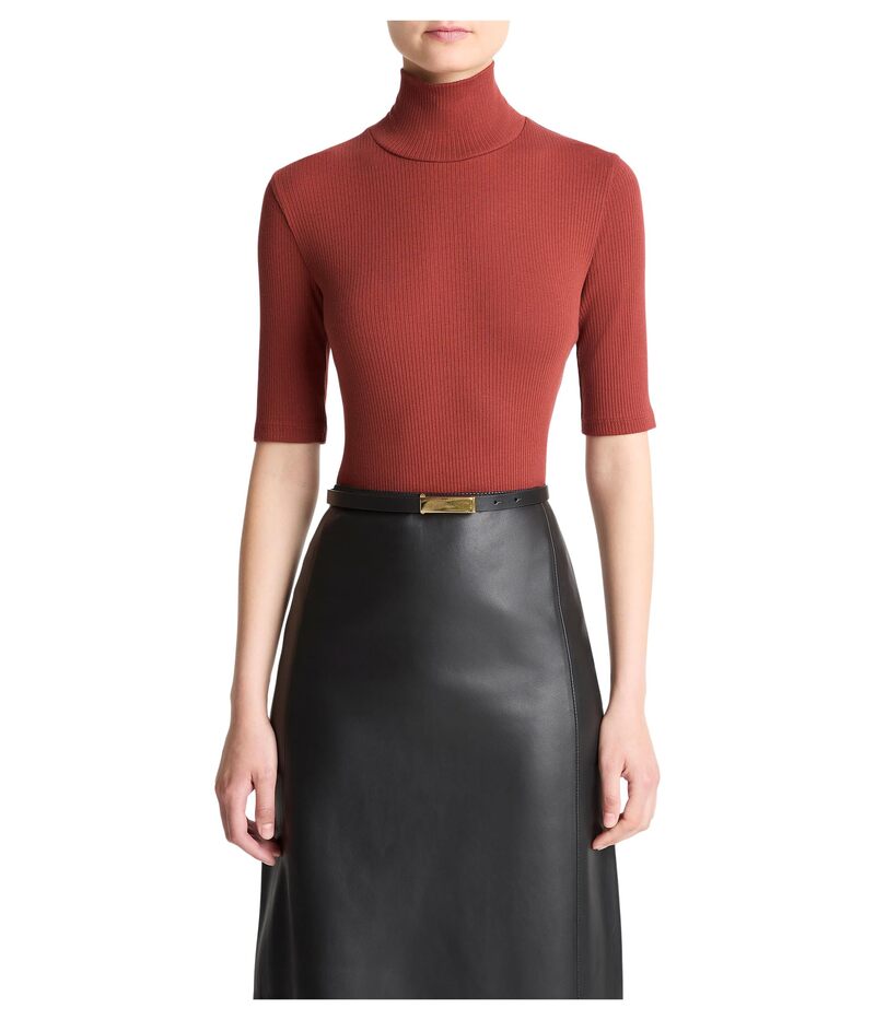 ヴィンス レディース トップス シャツ タートルネック Vince Elbow Sleeve Turtleneck Siena