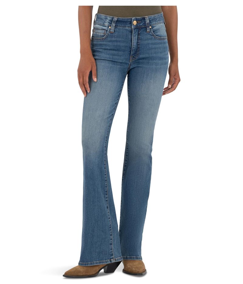 カットフロムザクロス レディース ボトムス デニムパンツ ブーツカット ブーツ KUT from the Kloth Natalie High-rise Fab Ab Bootcut Interactive