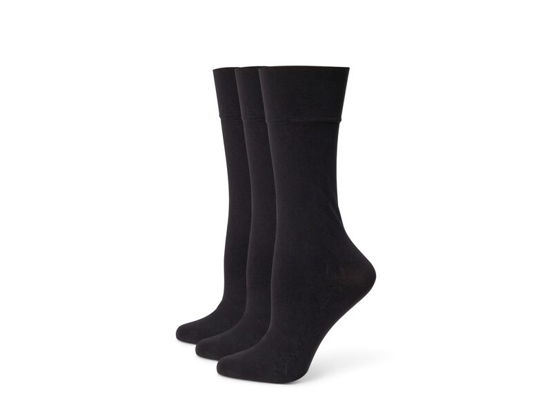 コマンドー レディース アンダー御召しもの ソックス Commando 3pack Ultimate Opaque Trouser Socks Black 黒いこと