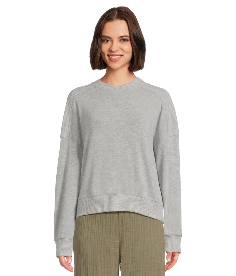 マイケルスターズ レディース アウター ニット・セーター クルーネック Michael Stars Marty Crew Neck Pullover Heather Grey グレー