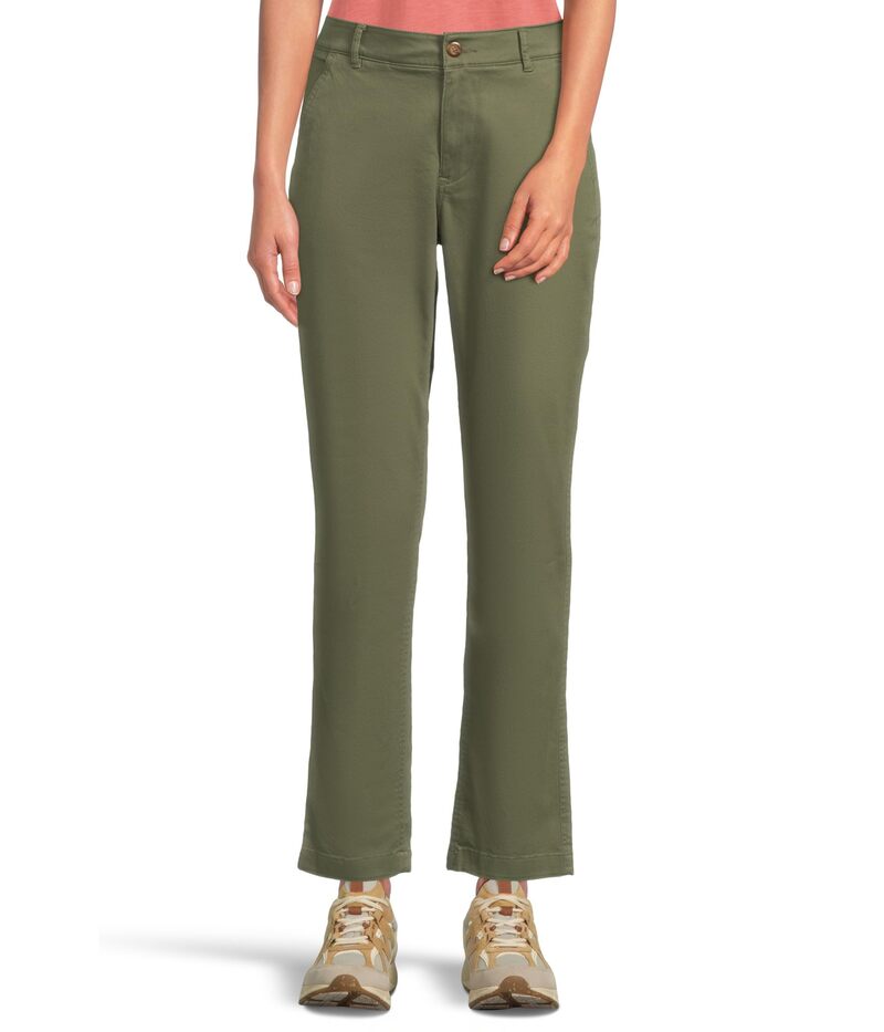 エルエルビーン レディース ボトムス カジュアルパンツ L.L.Bean Comfort Stretch Pants Mid-Rise Straight-Leg Chino Dusty Olive オリーブ