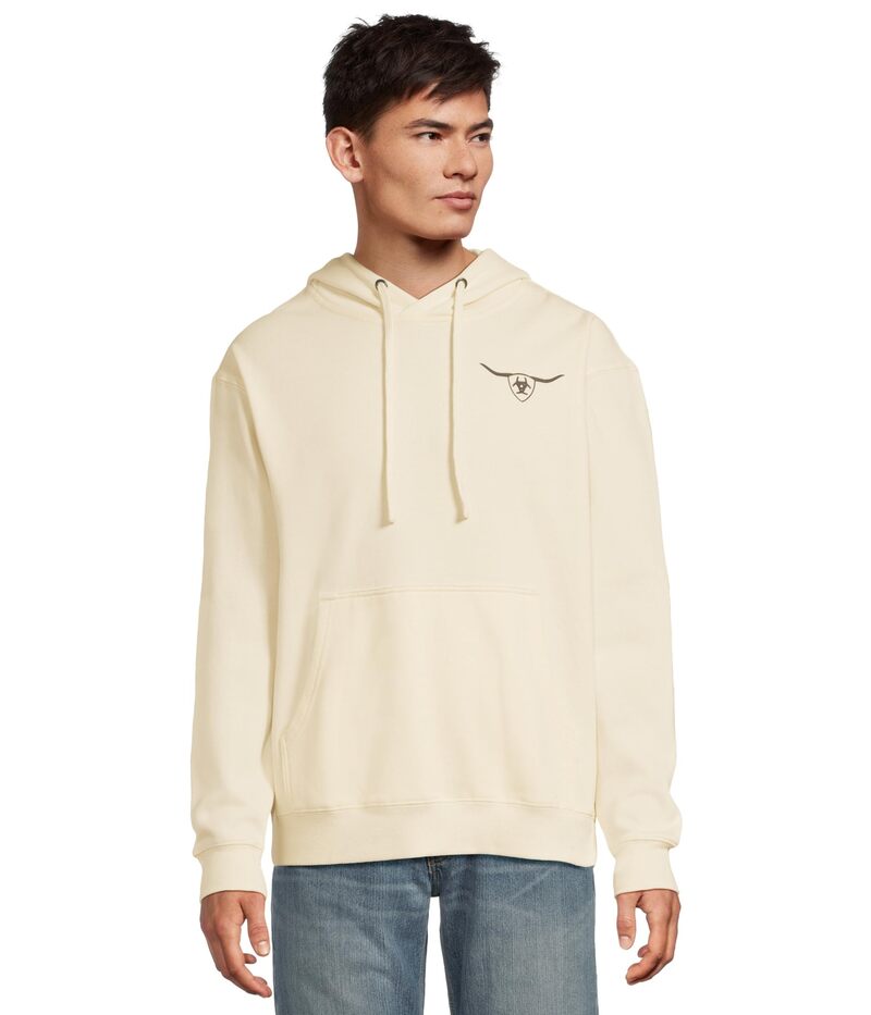 アリアト メンズ アウター パーカー・スウェット Tシャツ Ariat Shield Steerhead Hoodie Oatmeal オートミール