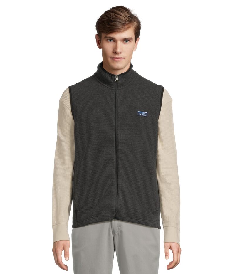エルエルビーン メンズ アウター 厚地の外套 限りない 編み物 L.L.Bean Lakewashed Double-knit Vest Dark Charcoal H 暗灰色
