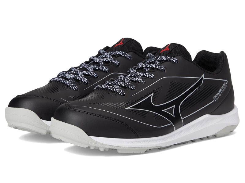 ミズノ メンズ シューズ スニーカー Mizuno Cushionrevo Diamond Turf Black/White ホワイト
