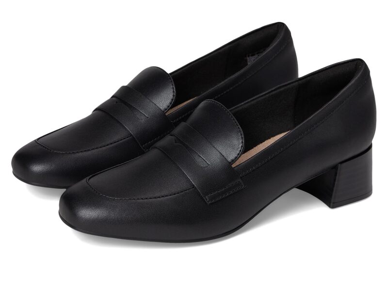 クラークス レディース シューズ ヒール Clarks Iridessa Sky Black Leather ブラック